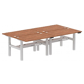 Air Electric Height Adjustable 4 Person Rectangular Back to Back Desks