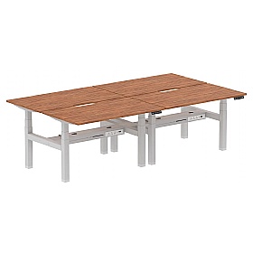 Air Electric Height Adjustable 4 Person Rectangular Back to Back Desks