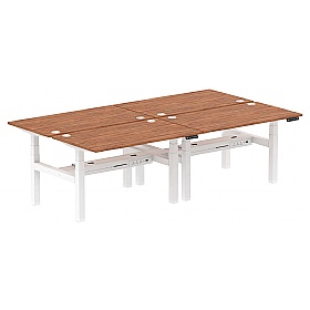 Air Electric Height Adjustable 4 Person Rectangular Back to Back Desks
