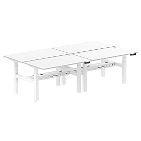 Air Electric Height Adjustable 4 Person Rectangular Back to Back Desks