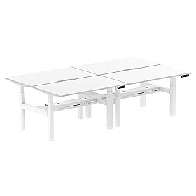 Air Electric Height Adjustable 4 Person Rectangular Back to Back Desks