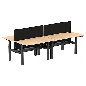 Air Electric Height Adjustable 4 Person Rectangular Back to Back Desks