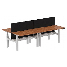 Air Electric Height Adjustable 4 Person Rectangular Back to Back Desks