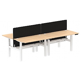 Air Electric Height Adjustable 4 Person Rectangular Back to Back Desks