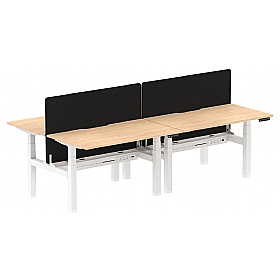 Air Electric Height Adjustable 4 Person Rectangular Back to Back Desks