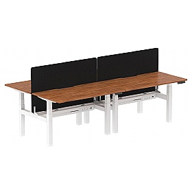Air Electric Height Adjustable 4 Person Rectangular Back to Back Desks