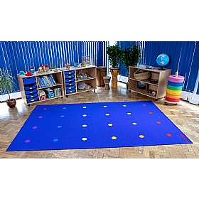 Essentials Rainbow Spots Placement Carpet - Education