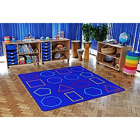 Essentials Rainbow Geometric Placement Carpet