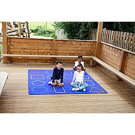 Essentials Rainbow Geometric Placement Carpet - Education