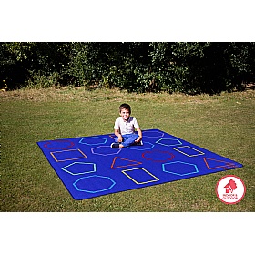 Essentials Rainbow Geometric Placement Carpet - Education