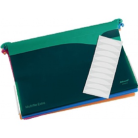 Rexel Multifile Secura Assorted Colours Foolscap Suspension Files - Pack of 10