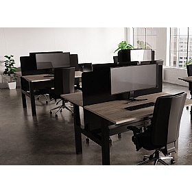 Air/Ebony/Oslo Height Adjustable Back to Back Partition Screens