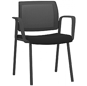 Kind Mesh Back 4-Leg Meeting and Conference Chairs with Arms