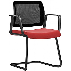 Kind Mesh Back Cantilever Meeting and Conference Chairs with Arms