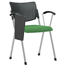 Mia Upholstered Conference Chairs with Writing Tablet