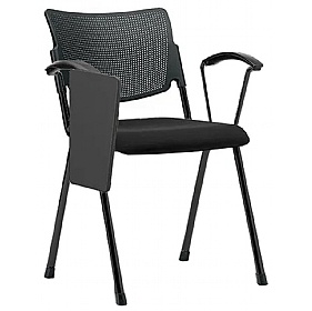 Mia Upholstered Conference Chairs with Writing Tablet