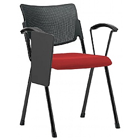 Mia Upholstered Conference Chairs with Writing Tablet