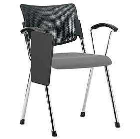 Mia Upholstered Conference Chairs with Writing Tablet
