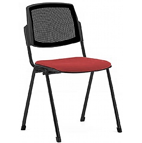 Mia Mesh Back Upholstered Stacking Conference Chairs