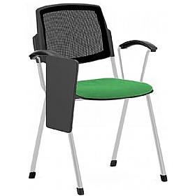 Mia Mesh Back Upholstered Conference Chairs with Writing Tablet
