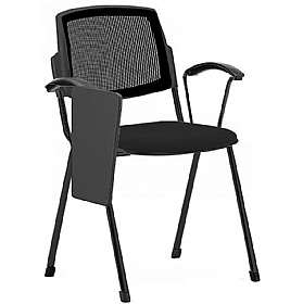 Mia Mesh Back Upholstered Conference Chairs with Writing Tablet