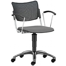 Mia Upholstered Swivel Meeting and Breakout Chairs with Arms