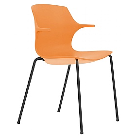 Pimlico Polypropylene Stacking 4-Leg Meeting and Breakout Chairs with Arms
