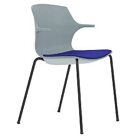 Pimlico Upholstered Stacking 4-Leg Meeting and Breakout Chairs with Arms