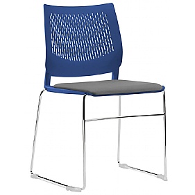 Vibe Upholstered Sled Base Breakout and Conference Chairs