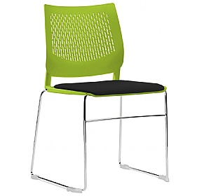 Vibe Upholstered Sled Base Breakout and Conference Chairs