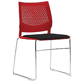 Vibe Upholstered Sled Base Breakout and Conference Chairs