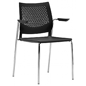 Vibe Polypropylene 4-Leg Breakout and Conference Chairs with Arms