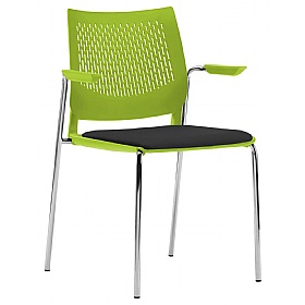 Vibe Upholstered 4-Leg Breakout and Conference Chairs with Arms