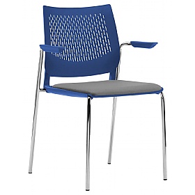 Vibe Upholstered 4-Leg Breakout and Conference Chairs with Arms