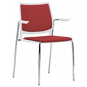 Vibe Plus Upholstered 4-Leg Breakout and Conference Chairs with Arms