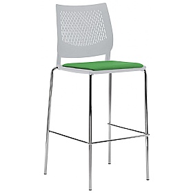 Vibe Upholstered 4-Leg Meeting and Breakout Stool