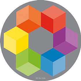 Rainbow Circular Polygons Carpet - Education