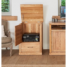 Mobel Oak Solid Wood Printer Cupboard
