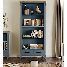 Signature Blue Solid Wood Bookcases