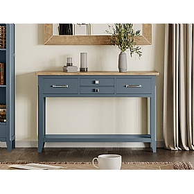 Signature Blue Solid Wood Reclaimed Console Table