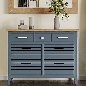 Signature Blue Solid Wood Sideboard