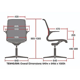 Tempo Nera Agile Mesh 4 Star Meeting and Breakout Chairs