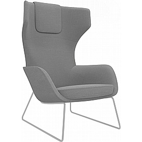 Toro High Back Sled Base Lounge and Breakout Chairs - Office Furniture