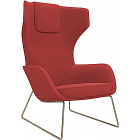 Toro High Back Sled Base Lounge and Breakout Chairs - Office Furniture