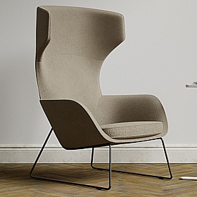 Toro High Back Sled Base Lounge and Breakout Chairs