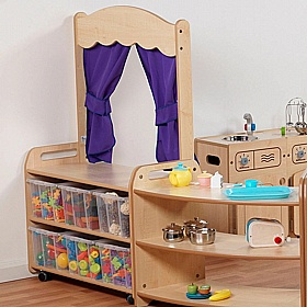 Home Zone Mobile Storage Unit with Theatre Curtains