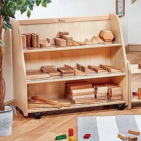 Role Play Zone Mobile Bookcase with Mirror Back