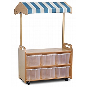 Role Play Zone Mobile Market Stall with Storage - Education
