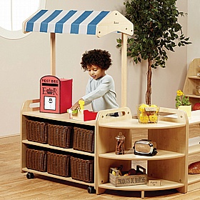 Role Play Zone Mobile Market Stall with Storage