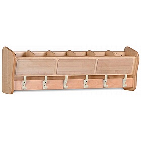 Little Hangers Nursery Wall Mounted Coat Hooks with Storage Cubby - Education